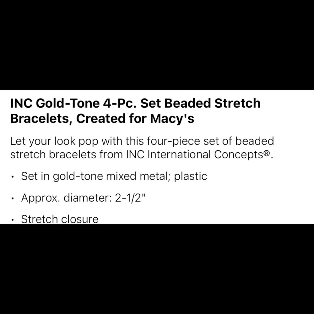 INC 4-PC Beaded Bracelet Set NWT - Picture 3 of 3